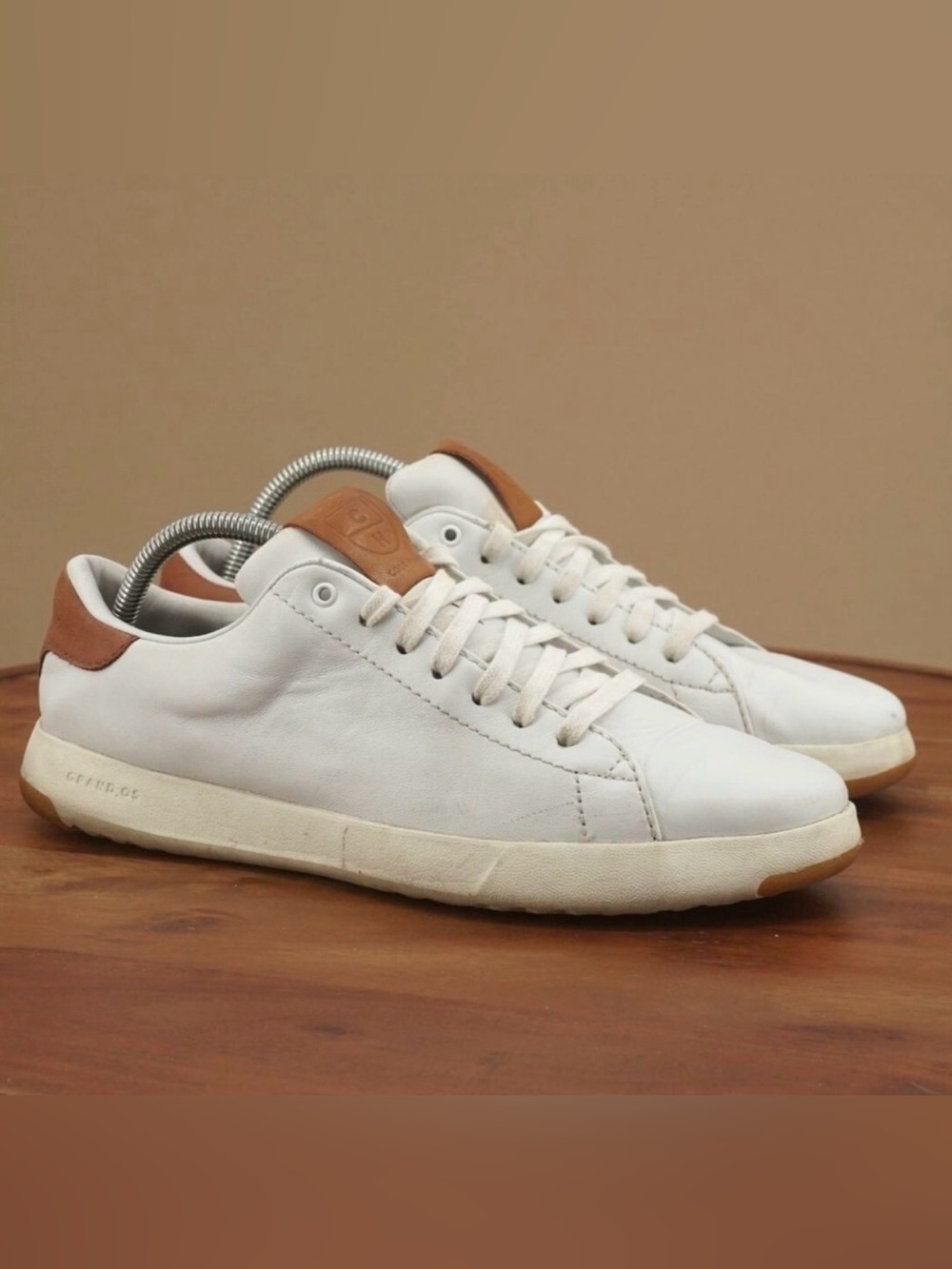 Cole Haan Men’s GrandPrø White/Brown Sneakers - Picture 5 of 6